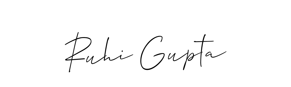 How to make Ruhi Gupta signature? Allison_Script is a professional autograph style. Create handwritten signature for Ruhi Gupta name. Ruhi Gupta signature style 2 images and pictures png