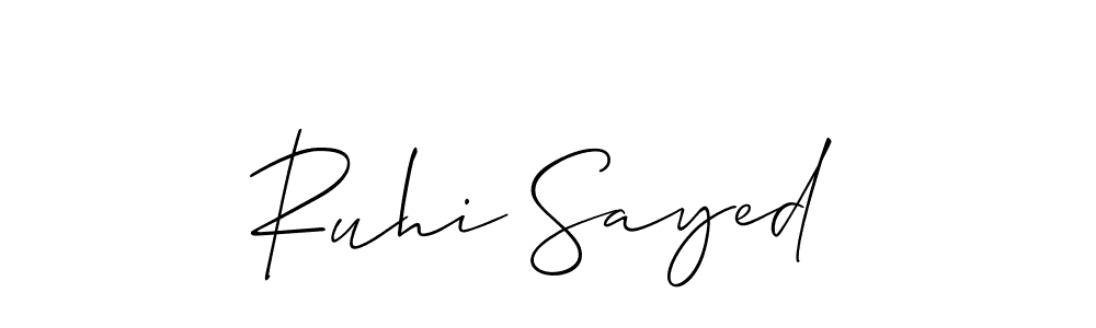 This is the best signature style for the Ruhi Sayed name. Also you like these signature font (Allison_Script). Mix name signature. Ruhi Sayed signature style 2 images and pictures png