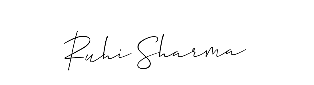 Design your own signature with our free online signature maker. With this signature software, you can create a handwritten (Allison_Script) signature for name Ruhi Sharma. Ruhi Sharma signature style 2 images and pictures png