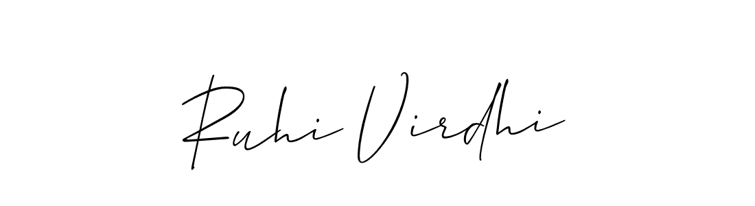 How to make Ruhi Virdhi signature? Allison_Script is a professional autograph style. Create handwritten signature for Ruhi Virdhi name. Ruhi Virdhi signature style 2 images and pictures png