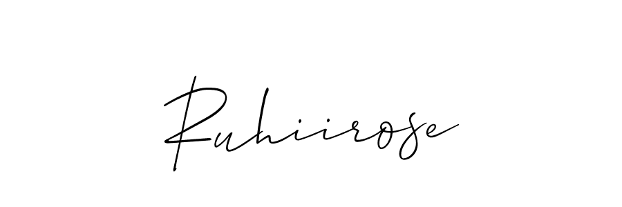 Create a beautiful signature design for name Ruhiirose. With this signature (Allison_Script) fonts, you can make a handwritten signature for free. Ruhiirose signature style 2 images and pictures png