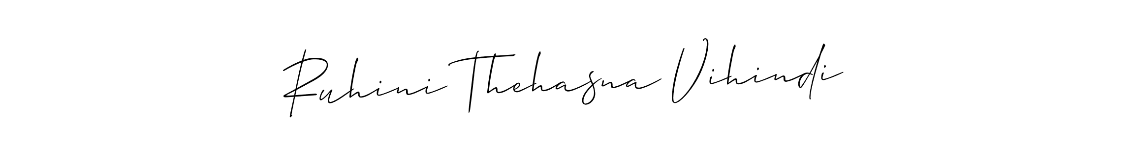 Design your own signature with our free online signature maker. With this signature software, you can create a handwritten (Allison_Script) signature for name Ruhini Thehasna Vihindi. Ruhini Thehasna Vihindi signature style 2 images and pictures png