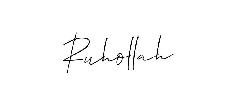 Make a short Ruhollah signature style. Manage your documents anywhere anytime using Allison_Script. Create and add eSignatures, submit forms, share and send files easily. Ruhollah signature style 2 images and pictures png