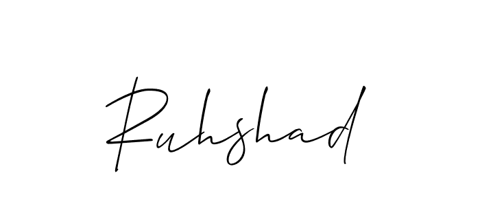 Ruhshad stylish signature style. Best Handwritten Sign (Allison_Script) for my name. Handwritten Signature Collection Ideas for my name Ruhshad. Ruhshad signature style 2 images and pictures png