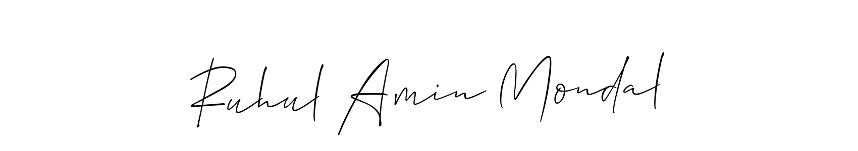 Also we have Ruhul Amin Mondal name is the best signature style. Create professional handwritten signature collection using Allison_Script autograph style. Ruhul Amin Mondal signature style 2 images and pictures png