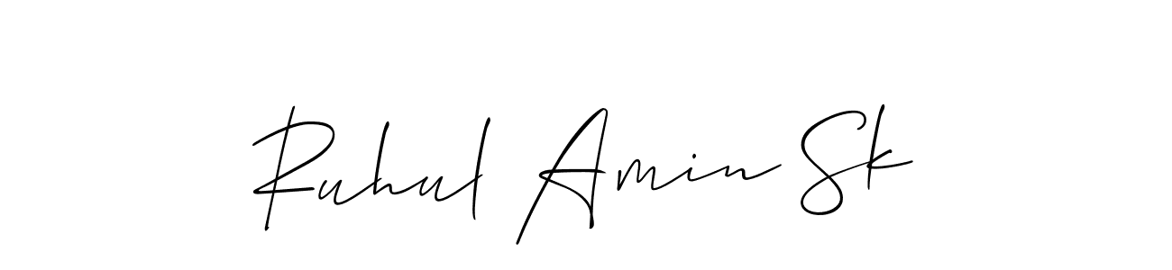 if you are searching for the best signature style for your name Ruhul Amin Sk. so please give up your signature search. here we have designed multiple signature styles  using Allison_Script. Ruhul Amin Sk signature style 2 images and pictures png