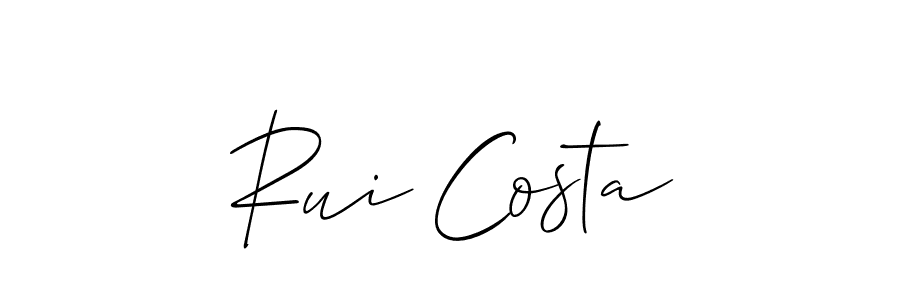 Use a signature maker to create a handwritten signature online. With this signature software, you can design (Allison_Script) your own signature for name Rui Costa. Rui Costa signature style 2 images and pictures png