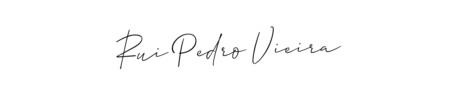 Create a beautiful signature design for name Rui Pedro Vieira. With this signature (Allison_Script) fonts, you can make a handwritten signature for free. Rui Pedro Vieira signature style 2 images and pictures png