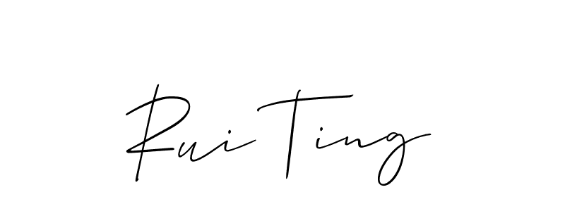 How to Draw Rui Ting signature style? Allison_Script is a latest design signature styles for name Rui Ting. Rui Ting signature style 2 images and pictures png
