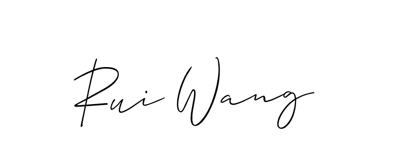 How to make Rui Wang name signature. Use Allison_Script style for creating short signs online. This is the latest handwritten sign. Rui Wang signature style 2 images and pictures png