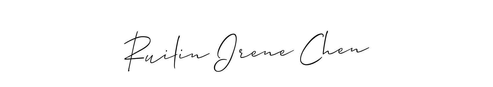 How to make Ruilin Irene Chen name signature. Use Allison_Script style for creating short signs online. This is the latest handwritten sign. Ruilin Irene Chen signature style 2 images and pictures png