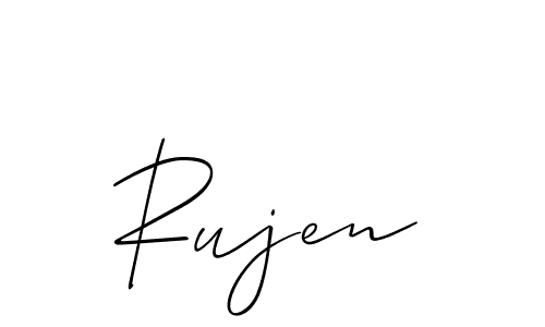 Check out images of Autograph of Rujen name. Actor Rujen Signature Style. Allison_Script is a professional sign style online. Rujen signature style 2 images and pictures png