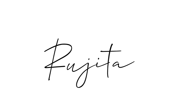 You should practise on your own different ways (Allison_Script) to write your name (Rujita) in signature. don't let someone else do it for you. Rujita signature style 2 images and pictures png