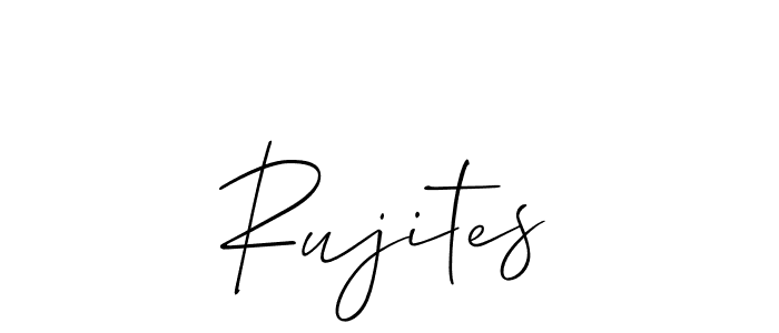 Design your own signature with our free online signature maker. With this signature software, you can create a handwritten (Allison_Script) signature for name Rujites. Rujites signature style 2 images and pictures png