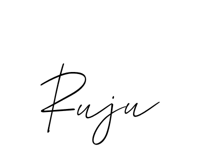 How to make Ruju signature? Allison_Script is a professional autograph style. Create handwritten signature for Ruju name. Ruju signature style 2 images and pictures png