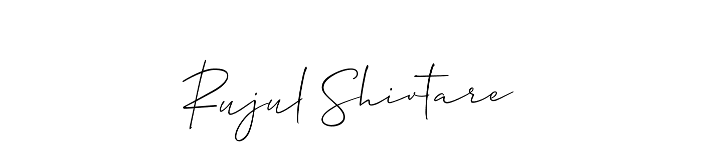 Design your own signature with our free online signature maker. With this signature software, you can create a handwritten (Allison_Script) signature for name Rujul Shivtare. Rujul Shivtare signature style 2 images and pictures png