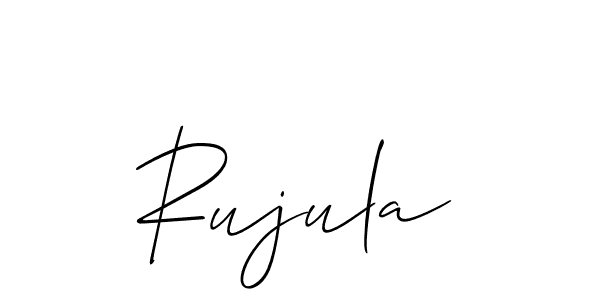 Design your own signature with our free online signature maker. With this signature software, you can create a handwritten (Allison_Script) signature for name Rujula. Rujula signature style 2 images and pictures png