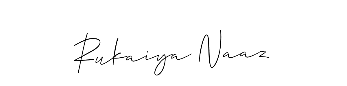 Make a beautiful signature design for name Rukaiya Naaz. Use this online signature maker to create a handwritten signature for free. Rukaiya Naaz signature style 2 images and pictures png