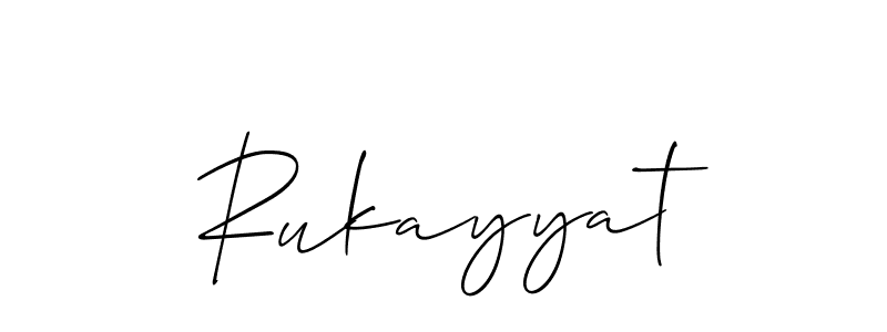 You should practise on your own different ways (Allison_Script) to write your name (Rukayyat) in signature. don't let someone else do it for you. Rukayyat signature style 2 images and pictures png