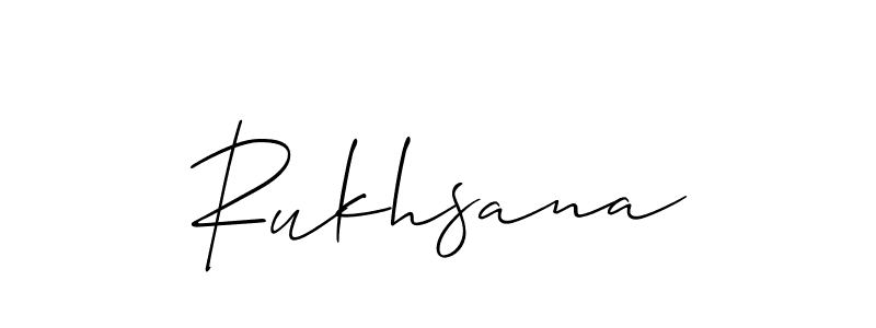 You should practise on your own different ways (Allison_Script) to write your name (Rukhsana) in signature. don't let someone else do it for you. Rukhsana signature style 2 images and pictures png