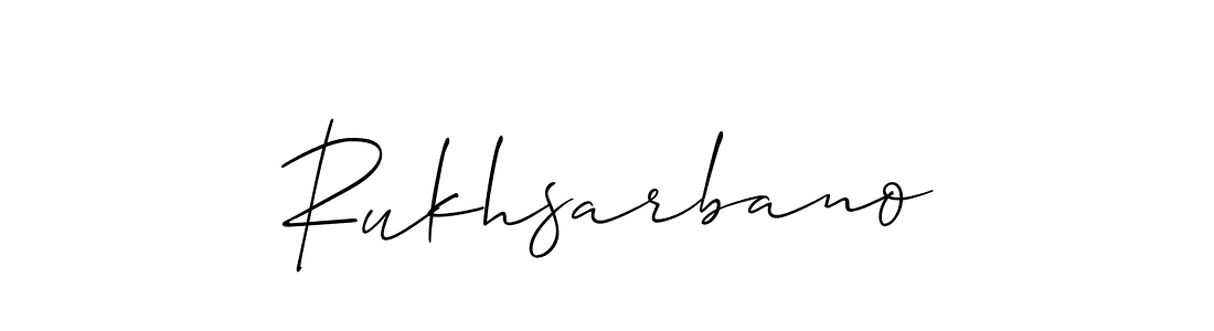 Rukhsarbano stylish signature style. Best Handwritten Sign (Allison_Script) for my name. Handwritten Signature Collection Ideas for my name Rukhsarbano. Rukhsarbano signature style 2 images and pictures png