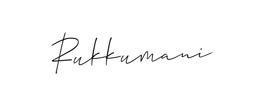 Rukkumani stylish signature style. Best Handwritten Sign (Allison_Script) for my name. Handwritten Signature Collection Ideas for my name Rukkumani. Rukkumani signature style 2 images and pictures png