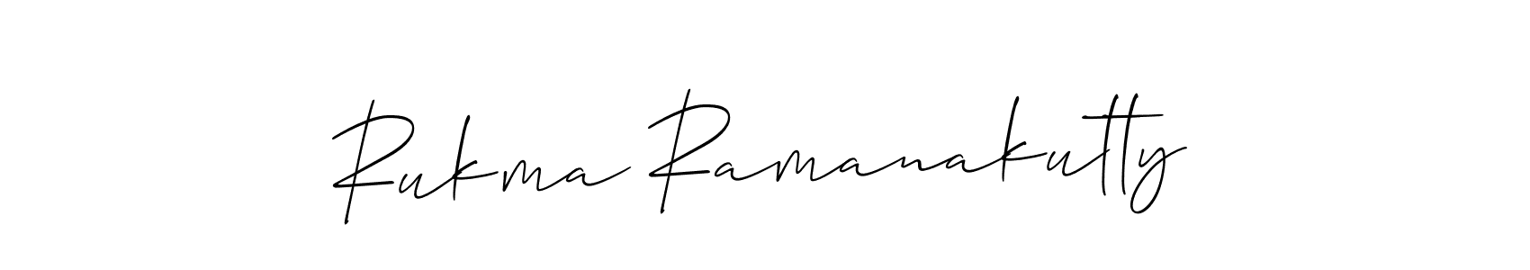 Design your own signature with our free online signature maker. With this signature software, you can create a handwritten (Allison_Script) signature for name Rukma Ramanakutty. Rukma Ramanakutty signature style 2 images and pictures png