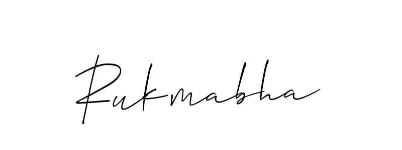 Rukmabha stylish signature style. Best Handwritten Sign (Allison_Script) for my name. Handwritten Signature Collection Ideas for my name Rukmabha. Rukmabha signature style 2 images and pictures png