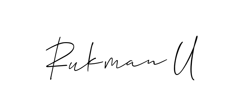 Make a beautiful signature design for name Rukman U. Use this online signature maker to create a handwritten signature for free. Rukman U signature style 2 images and pictures png