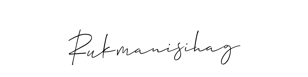 It looks lik you need a new signature style for name Rukmanisihag. Design unique handwritten (Allison_Script) signature with our free signature maker in just a few clicks. Rukmanisihag signature style 2 images and pictures png
