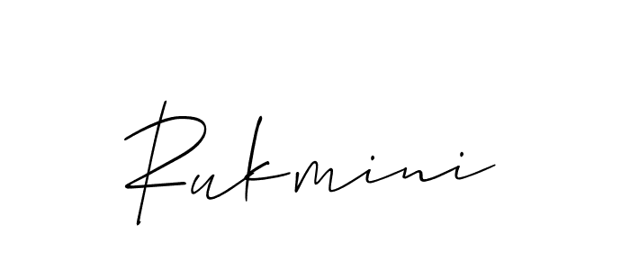 Rukmini stylish signature style. Best Handwritten Sign (Allison_Script) for my name. Handwritten Signature Collection Ideas for my name Rukmini. Rukmini signature style 2 images and pictures png