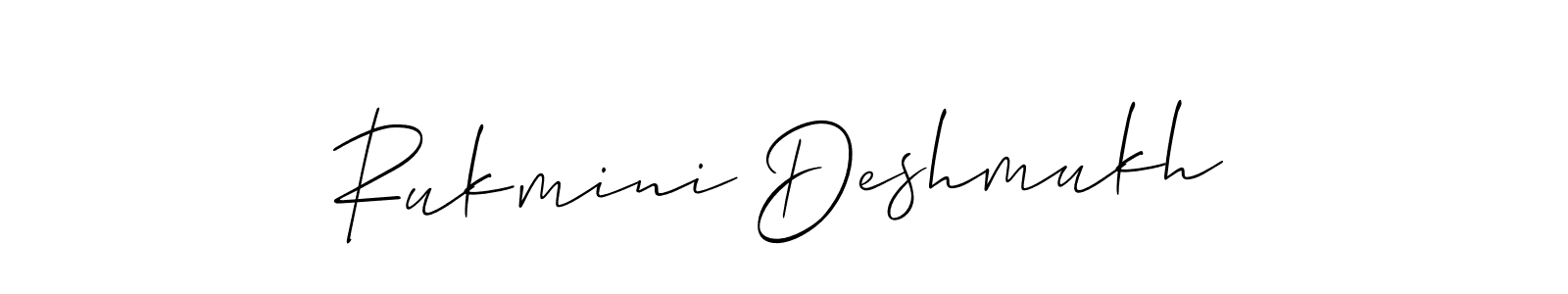 Use a signature maker to create a handwritten signature online. With this signature software, you can design (Allison_Script) your own signature for name Rukmini Deshmukh. Rukmini Deshmukh signature style 2 images and pictures png