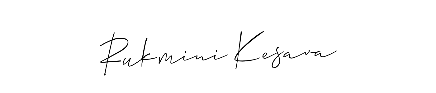 Create a beautiful signature design for name Rukmini Kesava. With this signature (Allison_Script) fonts, you can make a handwritten signature for free. Rukmini Kesava signature style 2 images and pictures png