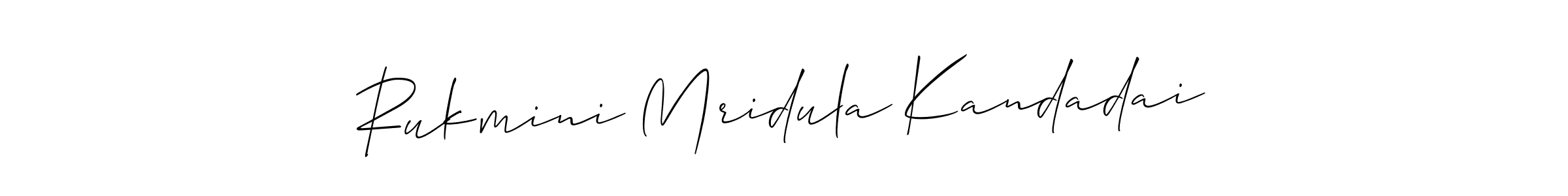 Rukmini Mridula Kandadai stylish signature style. Best Handwritten Sign (Allison_Script) for my name. Handwritten Signature Collection Ideas for my name Rukmini Mridula Kandadai. Rukmini Mridula Kandadai signature style 2 images and pictures png