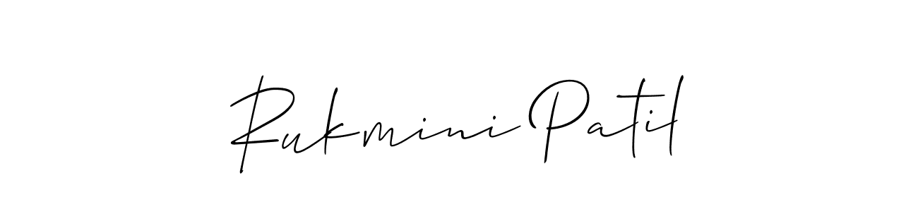 How to make Rukmini Patil signature? Allison_Script is a professional autograph style. Create handwritten signature for Rukmini Patil name. Rukmini Patil signature style 2 images and pictures png