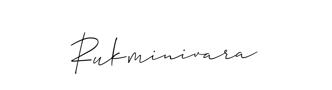 Also we have Rukminivara name is the best signature style. Create professional handwritten signature collection using Allison_Script autograph style. Rukminivara signature style 2 images and pictures png