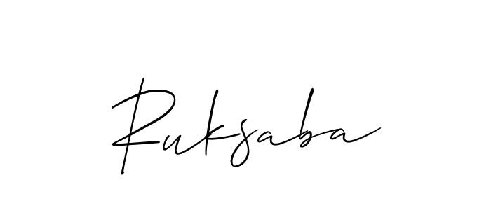 How to Draw Ruksaba signature style? Allison_Script is a latest design signature styles for name Ruksaba. Ruksaba signature style 2 images and pictures png