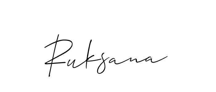You should practise on your own different ways (Allison_Script) to write your name (Ruksana) in signature. don't let someone else do it for you. Ruksana signature style 2 images and pictures png