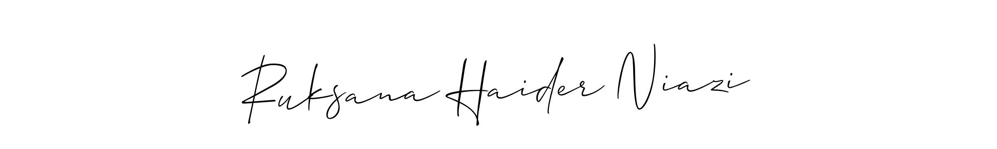 Make a beautiful signature design for name Ruksana Haider Niazi. Use this online signature maker to create a handwritten signature for free. Ruksana Haider Niazi signature style 2 images and pictures png