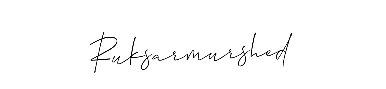 if you are searching for the best signature style for your name Ruksarmurshed. so please give up your signature search. here we have designed multiple signature styles  using Allison_Script. Ruksarmurshed signature style 2 images and pictures png