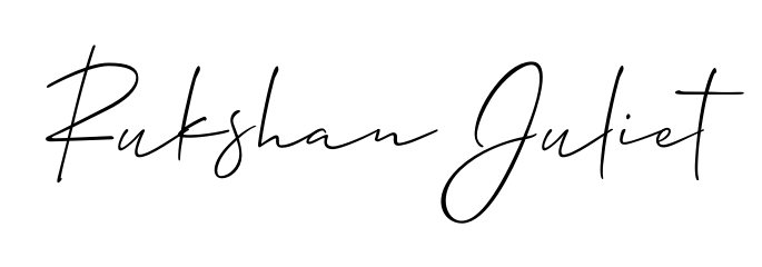 Personalize your online presence with Rukshan Juliet signature rendered in elegant Allison_Script font. Great for website footers and blogs. Rukshan Juliet signature style 2 images and pictures png