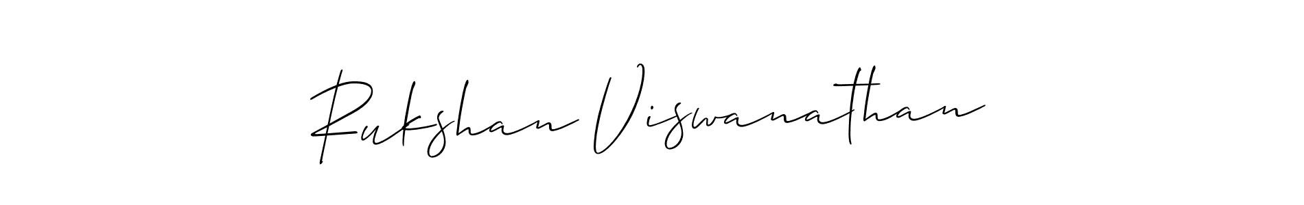 It looks lik you need a new signature style for name Rukshan Viswanathan. Design unique handwritten (Allison_Script) signature with our free signature maker in just a few clicks. Rukshan Viswanathan signature style 2 images and pictures png