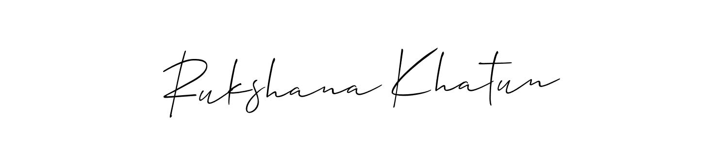 How to Draw Rukshana Khatun signature style? Allison_Script is a latest design signature styles for name Rukshana Khatun. Rukshana Khatun signature style 2 images and pictures png