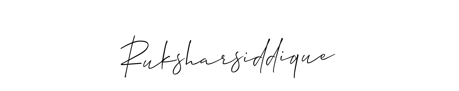 It looks lik you need a new signature style for name Ruksharsiddique. Design unique handwritten (Allison_Script) signature with our free signature maker in just a few clicks. Ruksharsiddique signature style 2 images and pictures png