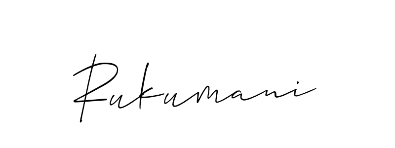 It looks lik you need a new signature style for name Rukumani. Design unique handwritten (Allison_Script) signature with our free signature maker in just a few clicks. Rukumani signature style 2 images and pictures png