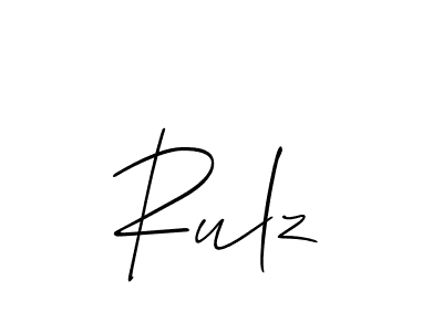 You should practise on your own different ways (Allison_Script) to write your name (Rulz) in signature. don't let someone else do it for you. Rulz signature style 2 images and pictures png