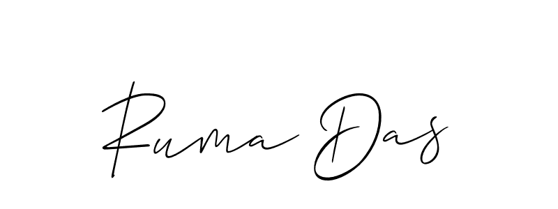 How to make Ruma Das signature? Allison_Script is a professional autograph style. Create handwritten signature for Ruma Das name. Ruma Das signature style 2 images and pictures png