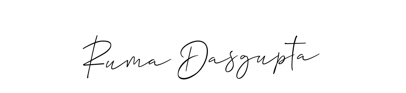 Use a signature maker to create a handwritten signature online. With this signature software, you can design (Allison_Script) your own signature for name Ruma Dasgupta. Ruma Dasgupta signature style 2 images and pictures png