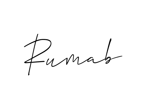 Also You can easily find your signature by using the search form. We will create Rumab name handwritten signature images for you free of cost using Allison_Script sign style. Rumab signature style 2 images and pictures png