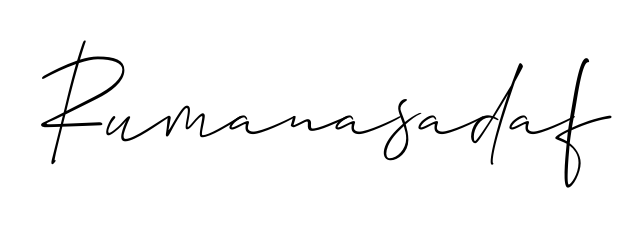 Try this chic Rumanasadaf handwritten sign style. Using Allison_Script font elements, it gives your name a sleek, memorable identity. Rumanasadaf signature style 2 images and pictures png